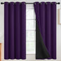 SimpleHome Purple 100% Blackout Curtains Room Darkening Living Room 63 Inch | by SimpleHome