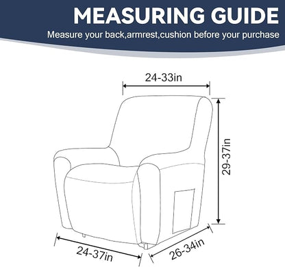 Cupuamon Recliner Chair Covers, Lazy Boy Recliner Covers Stretch Reclining - Image 2