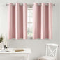 MIULEE Blackout Curtains for Bedroom 2 Panels 40 x 36 Inch Long Pink | Thermal by MIULEE