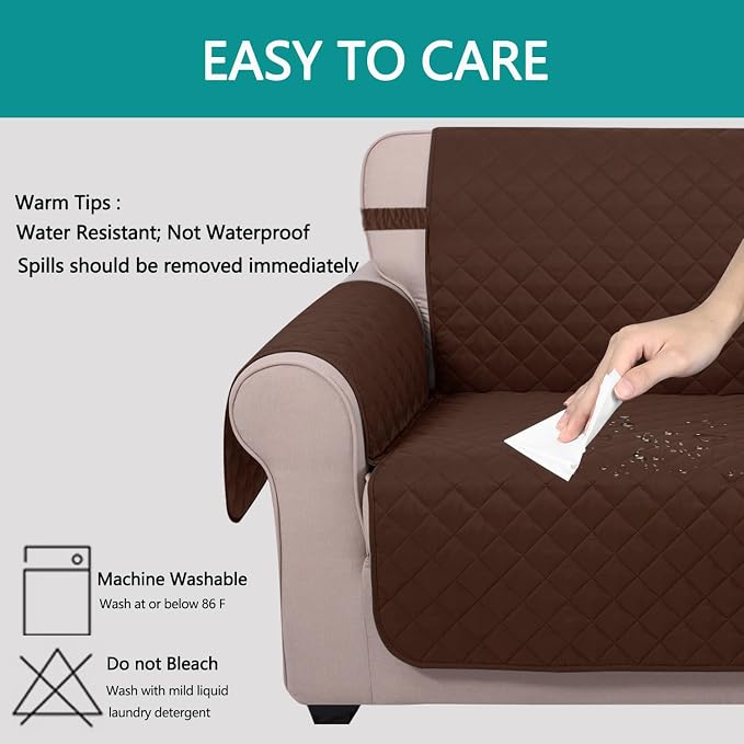 U-NICE HOME 4 Seater Sofa Cover 91''Large Couch Cover, Pet Friendly, Elastic - Image 5