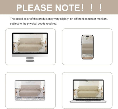 Reversible Recliner Chair Covers, Sand/Beige | Chair Covers - Image 9