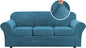H.VERSAILTEX Modern Velvet Plush 4 Piece High Stretch Sofa Slipcover Sofa Cover by HVERSAILTEX