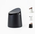 Crema Coffee Products Arc Knock Box | Holds 12–16 EspressoPucks|Durable,Stain-ResistantBuild withNon-Slip Base|Elegant WalnutPlastic Lid Design| EasyClean-Up &Moisture Control|BlackPlasticLid Finish
