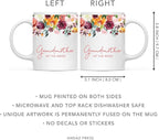 Andaz Press 11oz. Wedding Ceramic Coffee Tea Mug Gift, Fall Autumn Burgundy Orange Peach Flowers Roses Florals, Grandmother of the Bride, 1-Pack, Includes Gift Box