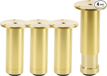 4 Pcs Gold Adjustable Sofa Legs Metal Modern Furniture Legs by UTALIND