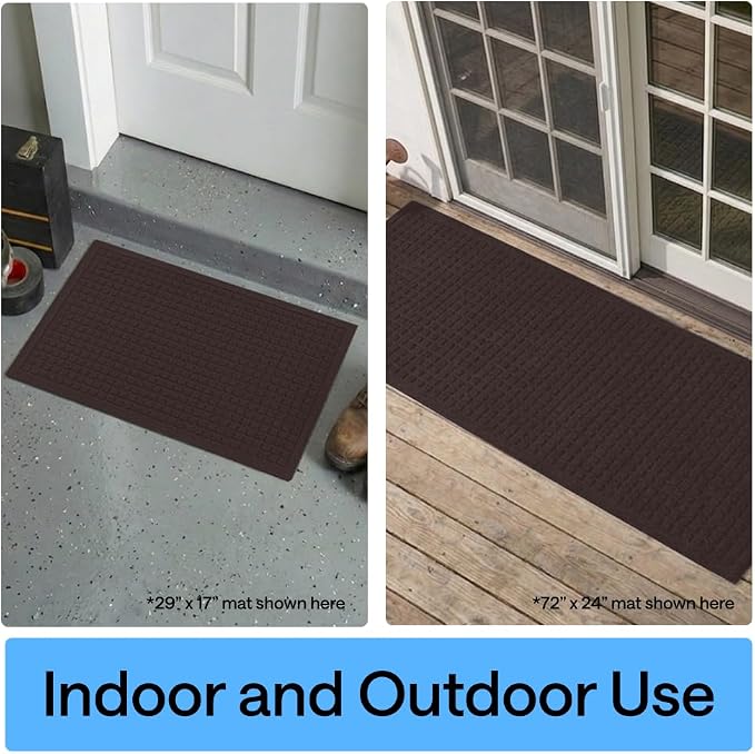 GORILLA GRIP® Ultra Absorbent Front Door Mat Outside Entrance 72x24, Traps Dirt - Image 9