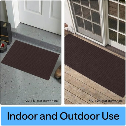 GORILLA GRIP® Ultra Absorbent Front Door Mat Outside Entrance 72x24, Traps Dirt - Image 9