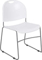 Flash Furniture HERCULES Series 880 lb. Capacity White Ultra-Compact Stack Chair by FlashFurniture