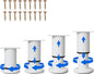 4 Pcs Adjustable Height Furniture Support Legs 3.15-4.72 inch, Metal Heavy Duty by Olldag