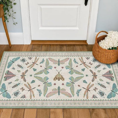 Mint Green Washable Bathroom Rug by HazoHaus