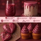 Bulk (20g) Red Luster Dust Edible Glitter for Cocktails | Premium Edible Maroon Red Luster Dust for Drinks Cake Decorations - Red Edible Glitter for Drinks Cupcakes Cookies Cakes Food Paint