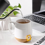 Hasense Large Coffee Mug with Handle, 20 oz Ceramic Tea Cup for Men and Women, White Soup Mugs for Coffee, Tea, Hot Cocoa, Latte, Big Christmas Mug, Microwave Dishwasher Safe, 1 PCS