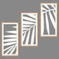 IARTTOP Tropical Palm Tree Leaf Wood Wall Art White Framed 8x16 Inch Set of 3 by IARTTOP