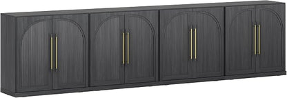 Belleze 4-Piece Modular TV Stand Set -Fluted Entertainment Center - Image 9