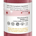 Bakell - Christmas Red Tinker Dust (4g, 1x Mini Spray Pump) Edible Glitter for Food, Desserts, and Beverages!