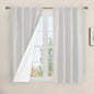 45 Inch Natural 100% Blackout Linen Curtains by LAMIT