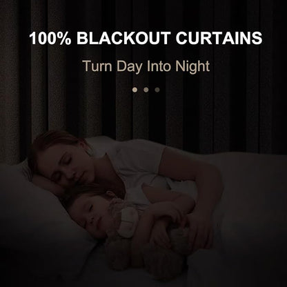 Faux Linen Total Blackout Curtains - Image 2