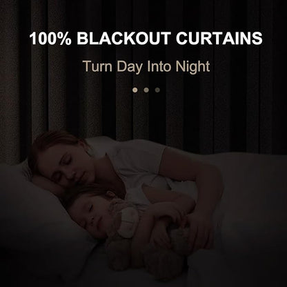 Faux Linen Total Blackout Curtains - Image 2
