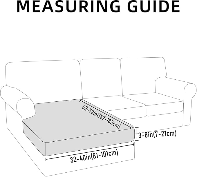 Waterproof Sectional Couch Covers, Non Slip Sofa Cushion Covers | L Shape - Image 6