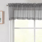 Grey Valances for Windows, Sheer Curtains 14 Inch Length 2 Pack Kitchen Curtain by WelvetBLK
