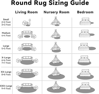 OLANLY Black Round Rugs for Bedroom - Image 8