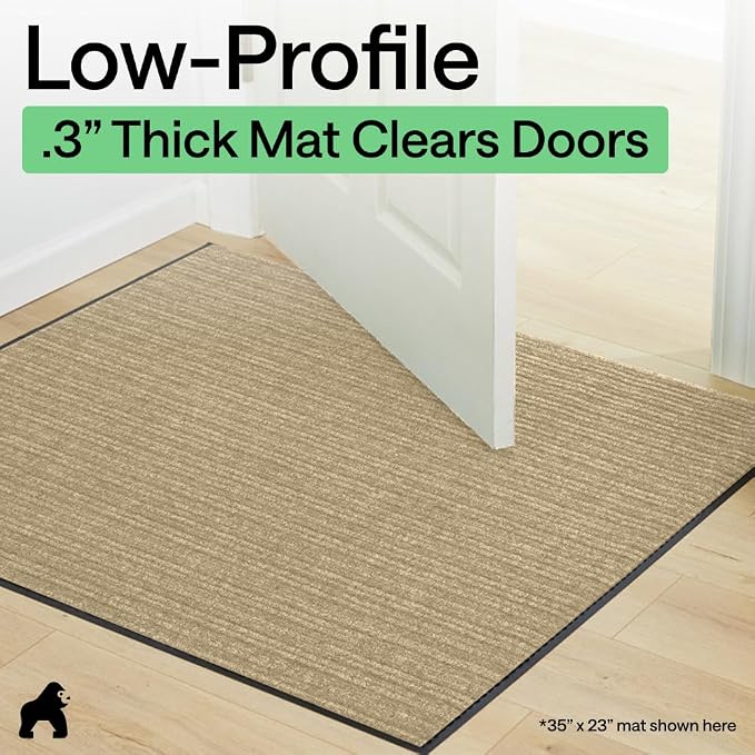 GORILLA GRIP Waterproof Traffic Guard Door Mat, 2 Pack Indoor Outdoor Durable - Image 9