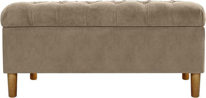 Homepop Home Decor | Tufted Ainsley Button Storage Ottoman Bench by HomePop