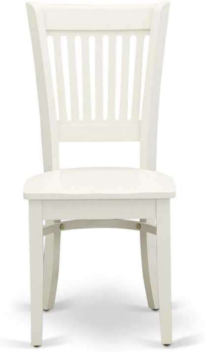 East West Furniture NDVA3-LWH-W 3 Piece Modern Dining Table Set Contains a - Image 8