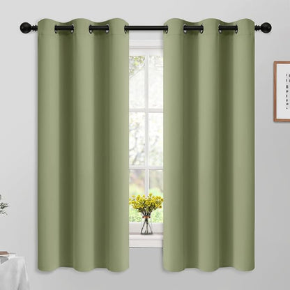 Yakamok Room Darkening Curtains 42x63 inch Length Sage Green-Living Room | 2 by Yakamok