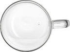 Restaurantware-Forma Professional 16.9 Ounce Double Wall Coffee Mugs, 12 Insulated Coffee Mugs With Handle - Dishwashable, Reusable, Clear Glass Beverage Cups, Freezable, For Hot Or Cold Beverages