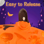 JOERSH Halloween Chocolate Silicone Molds, 4PCS Skull Pumpkin Witch Hat Bat Spider Tombstone Shaped Candy Mold Non Stick Baking Pan for DIY Chocolate, Fondant, Cake Decorating