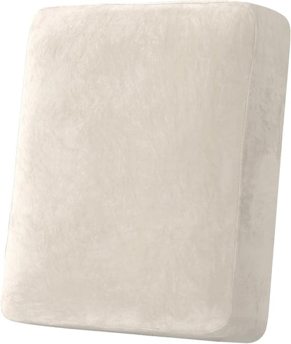 H.VERSAILTEX Velvet Stretch Couch Cushion Cover Plush Cushion Slipcover by HVERSAILTEX