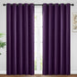 Yakamok Room Darkening Curtains 62x84 inch Length Purple-Living Room | 2 panels by Yakamok