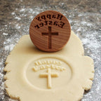 Wood Cookie Stamp, 2.5 Inch (Happy Easter CS-108)