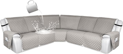 HDCAXKJ 100% Waterproof Reclining Sectional Couch Covers L Shape Recliner Sofa by HDCAXKJ
