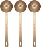 HARFINGTON 3pcs Coffee Scoop Spoon 2tbsp (6tsp, 30ml) 304 Stainless Steel Long Handle Teaspoon/Tablespoon Measuring Spoons Scoops for Tea Sugar Kitchen, Rose Gold