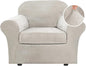 H.VERSAILTEX Rich Polyester Spandex Blend 2 Piece Cover Chair Slipcover Sofa by HVERSAILTEX