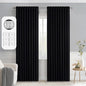 MIULEE Black Back Tab Blackout Curtains 52x72 Inches Long 2 Panels Set | Rod by MIULEE