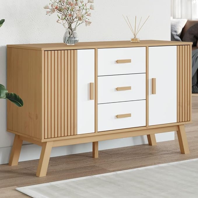 Scandinavian Sideboard with Drawers and Doors by Unknown