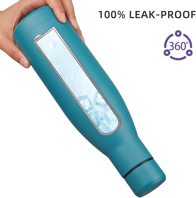 BJPKPK Insulated Water Bottle 17oz Stainless Steel Water Bottles Dishwasher Safe Reusable Metal Thermos Keep Cold and Hot,Laguna