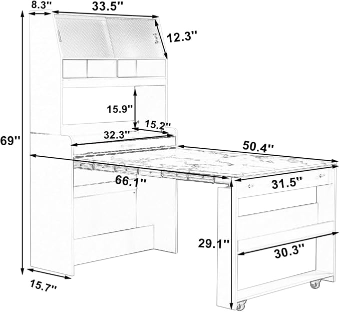 VilroCaz Multifunctional 69" Height Kitchen Pantry - Image 2