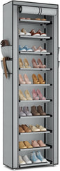 ROJASOP Shoe Rack with Covers 10 Tier Large Shoe Organizer Tall Shoe Closet by ROJASOP