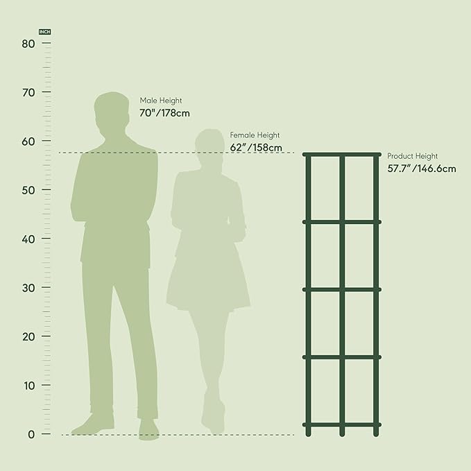 Furinno TURN-N-TUBE Corner Shelf Set of 2, 5-Tier Corner Bookshelf, Open - Image 3