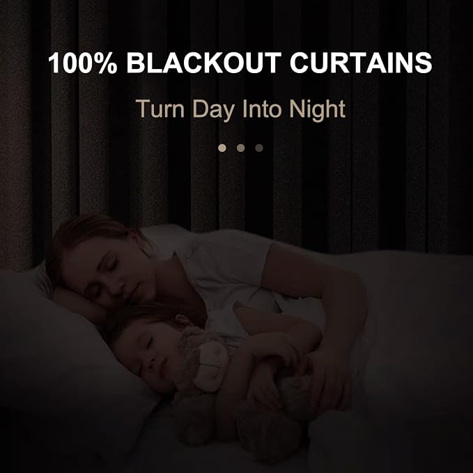 Linen Textured Total Blackout Curtains - Image 2