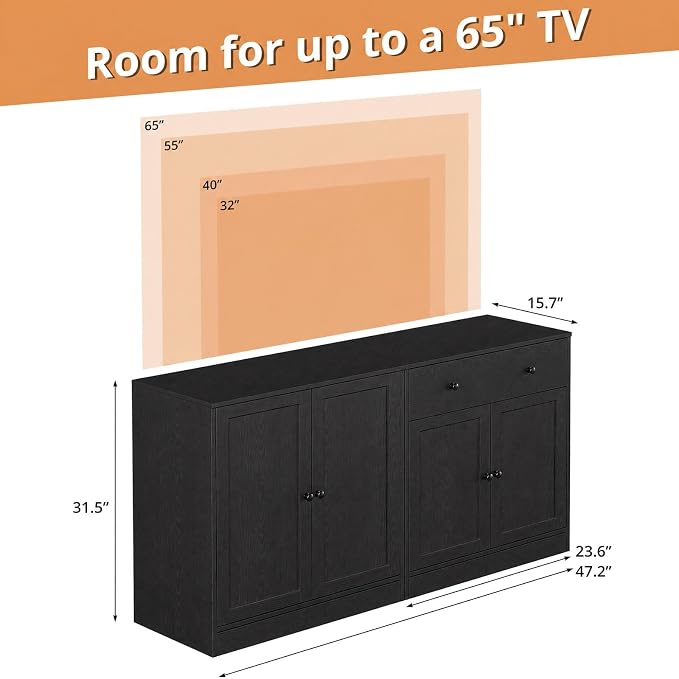 TUSY 71" Large TV Stand Set - Image 5