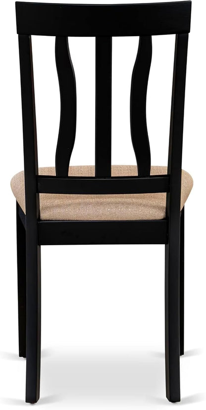 East West Furniture ANC-BLK-C Antique Dining Chairs - Image 8