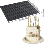 mostsom Silicone Lace Cake Mold Cube Pattern Fondant Impression Mat for Baking, Candy, Chocolate, Buttercream Decorating - Reusable Non-Stick Flexible Cake Decor Tool (A_ Cube Pattern)