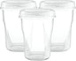 (32 Ounce 10 Pack) Clear Twist cap Containers With Screw on Lids Twist Top Food Storage Freezer Containers