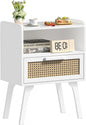 Lerliuo Rattan Nightstand, Bedside Table by Lerliuo