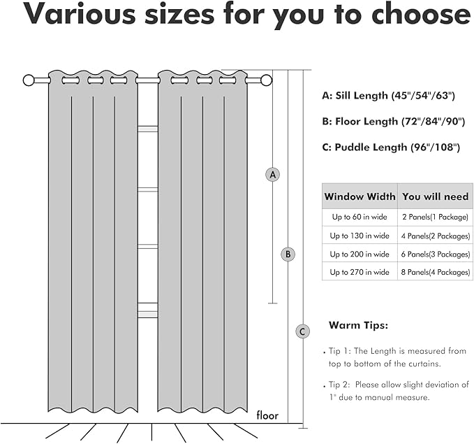 MIULEE 90 Inches Linen Texture Curtains - Image 7